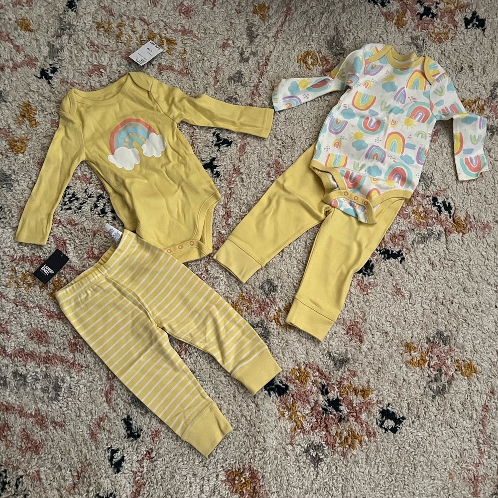 Lands' End Kids Matching Set - Yellow and Multicolor